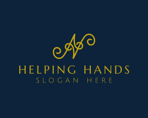 Ornate Luxury Cursive logo design