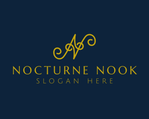 Ornate Luxury Cursive logo design