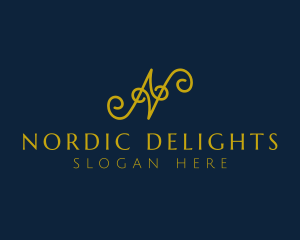 Ornate Luxury Cursive logo design