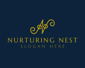 Ornate Luxury Cursive logo design