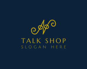 Ornate Luxury Cursive logo design