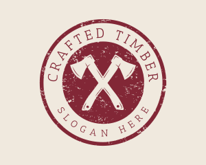 Rustic Hatchet Axe logo design