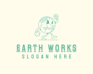 Earth Globe Nature logo design