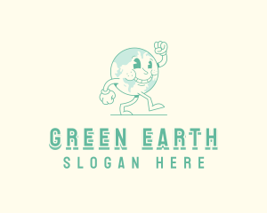 Earth Globe Nature logo design