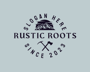 Rustic Mountain Adventure logo design