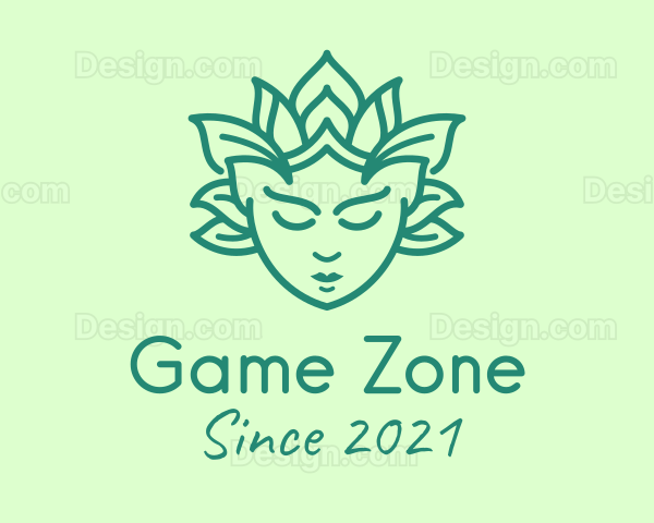 Green Nature Goddess Logo