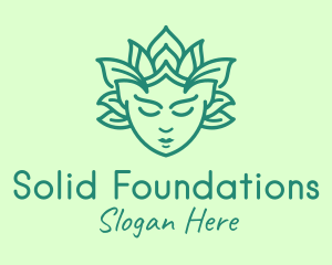 Green Nature Goddess Logo