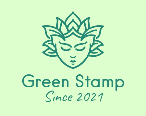 Green Nature Goddess logo design