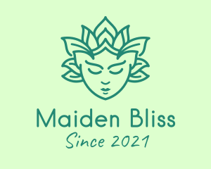 Green Nature Goddess logo design