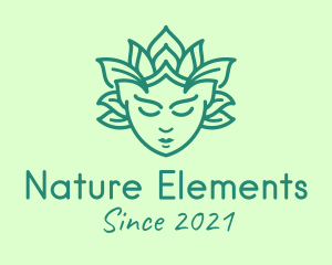 Green Nature Goddess logo design