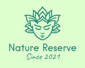 Green Nature Goddess logo design