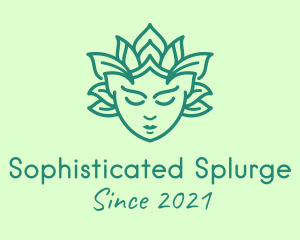 Green Nature Goddess logo design