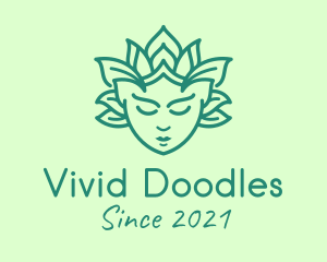 Green Nature Goddess logo design