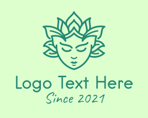 Simple - Green Nature Goddess logo design