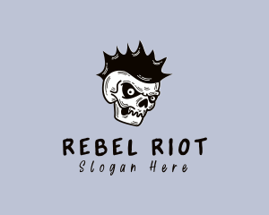 Angry Punk Skull logo