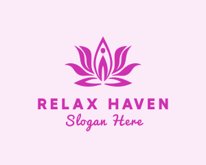 Flower Relaxation Spa logo design