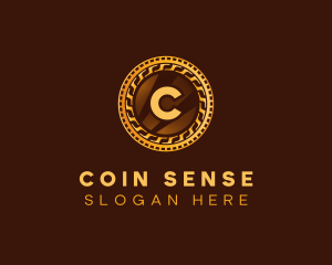 Cryptocurrency Finance Coin logo design