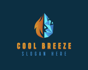 HVAC Fire Ice logo design