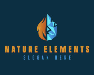 HVAC Fire Ice logo design