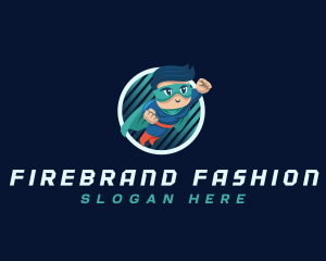 Superhero Kid Boy Logo