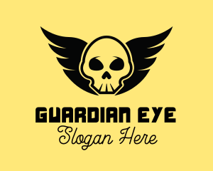 Winged Skull Pirate logo design