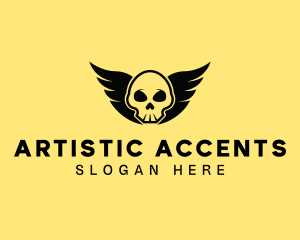 Winged Skull Pirate logo design