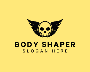 Winged Skull Pirate logo design