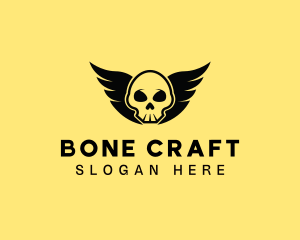 Winged Skull Pirate logo design