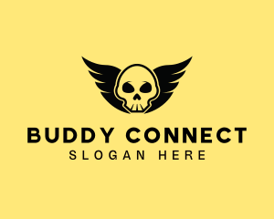 Winged Skull Pirate logo design