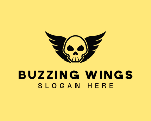 Winged Skull Pirate logo design