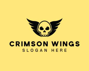 Winged Skull Pirate logo design