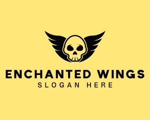 Winged Skull Pirate logo design