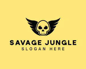 Winged Skull Pirate logo design