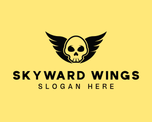 Winged Skull Pirate logo design