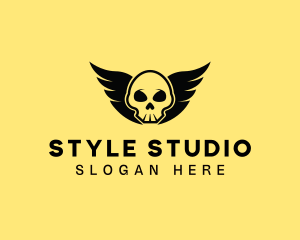 Winged Skull Pirate logo design