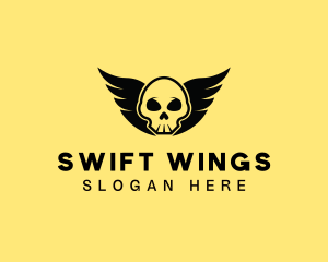 Winged Skull Pirate logo design