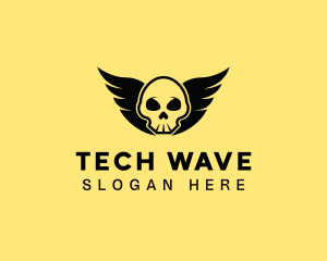 Winged Skull Pirate logo design