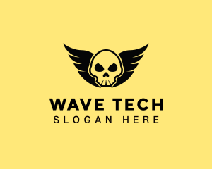 Winged Skull Pirate logo design