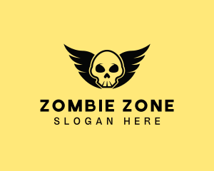 Winged Skull Pirate logo design