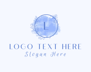 Floral Wreath Watercolor logo