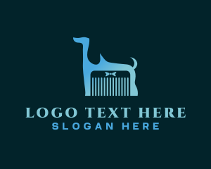 Comb Dog Grooming Logo