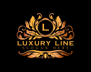 Luxury Floral Crest logo design