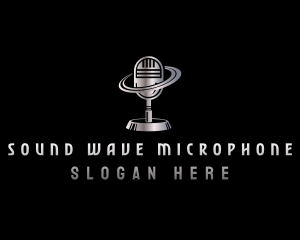 Microphone Podcast Studio logo design