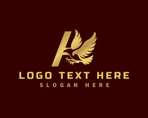 Premium Eagle Bird Letter A logo