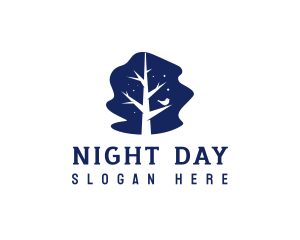 Night Tree Branch logo design