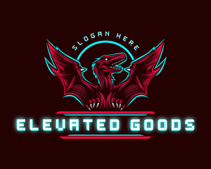 Flying Pterodactyl Dinosaur logo design