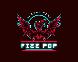 Flying Pterodactyl Dinosaur logo design