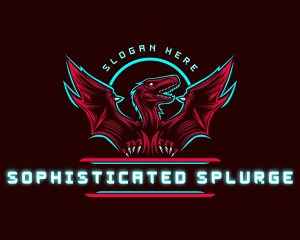 Flying Pterodactyl Dinosaur logo design