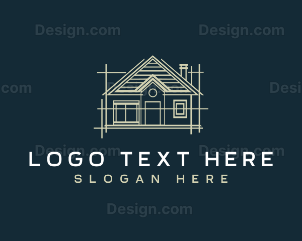 House Blueprint Architect Logo