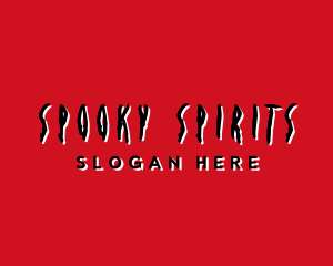 Scary Halloween Wordmark logo design